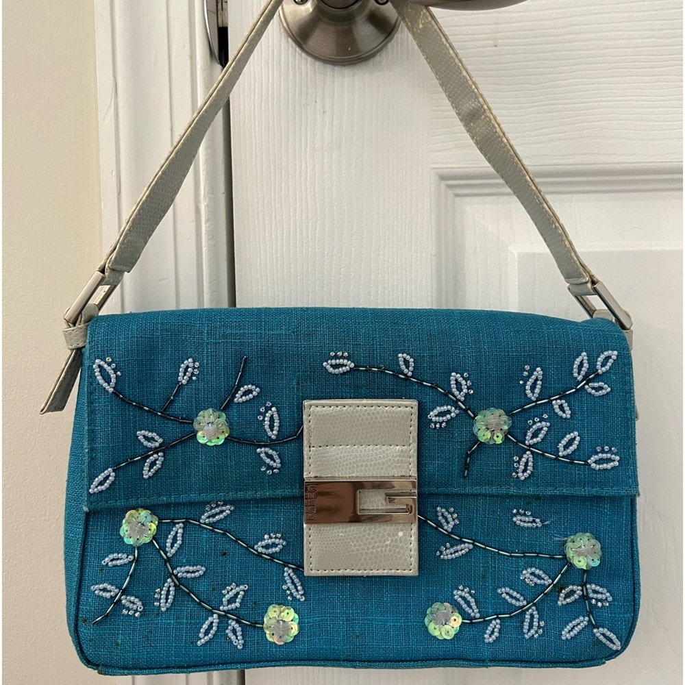vintage Y2K guess hand beaded shoulder bag